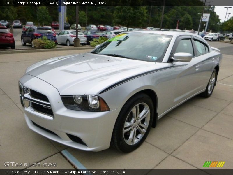 Bright Silver Metallic / Black 2012 Dodge Charger SXT AWD