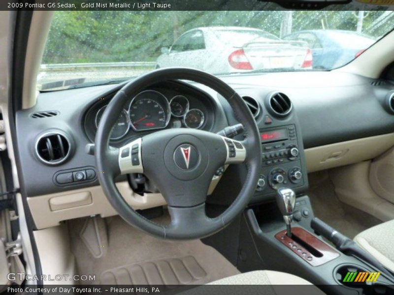 Gold Mist Metallic / Light Taupe 2009 Pontiac G6 Sedan