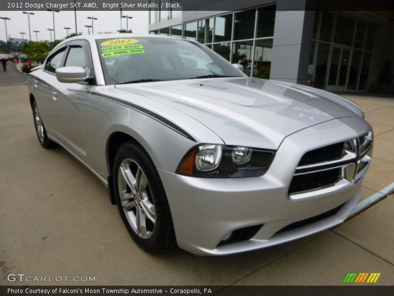 Bright Silver Metallic / Black 2012 Dodge Charger SXT AWD