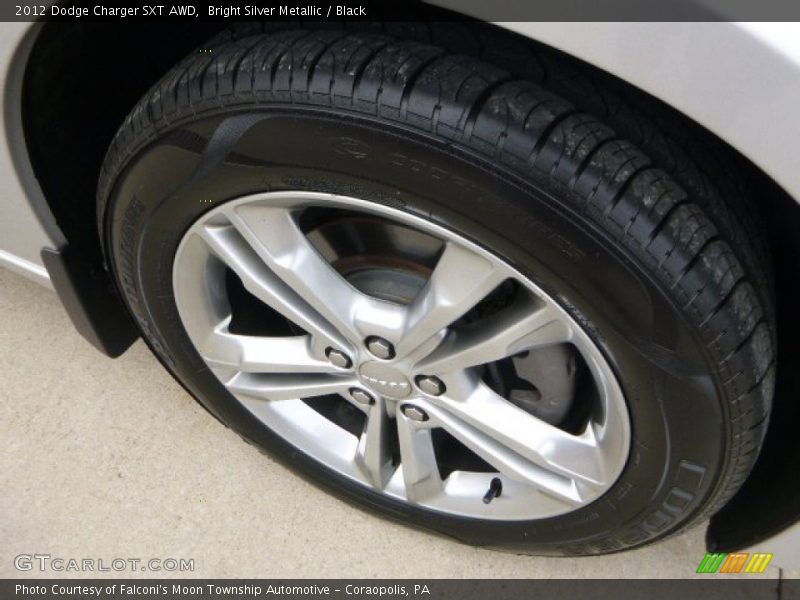 Bright Silver Metallic / Black 2012 Dodge Charger SXT AWD