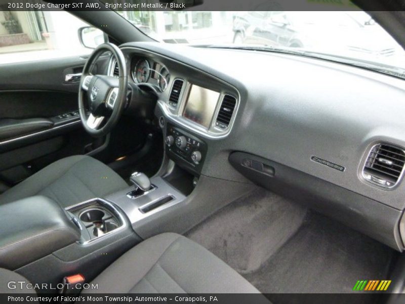 Bright Silver Metallic / Black 2012 Dodge Charger SXT AWD