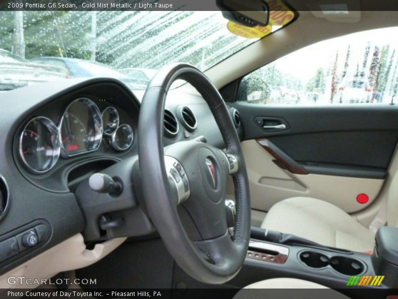Gold Mist Metallic / Light Taupe 2009 Pontiac G6 Sedan