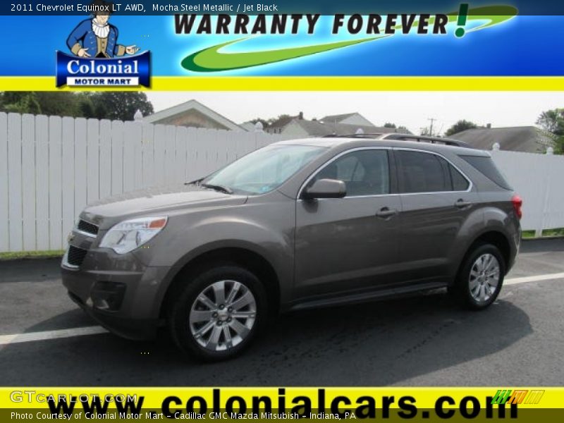 Mocha Steel Metallic / Jet Black 2011 Chevrolet Equinox LT AWD