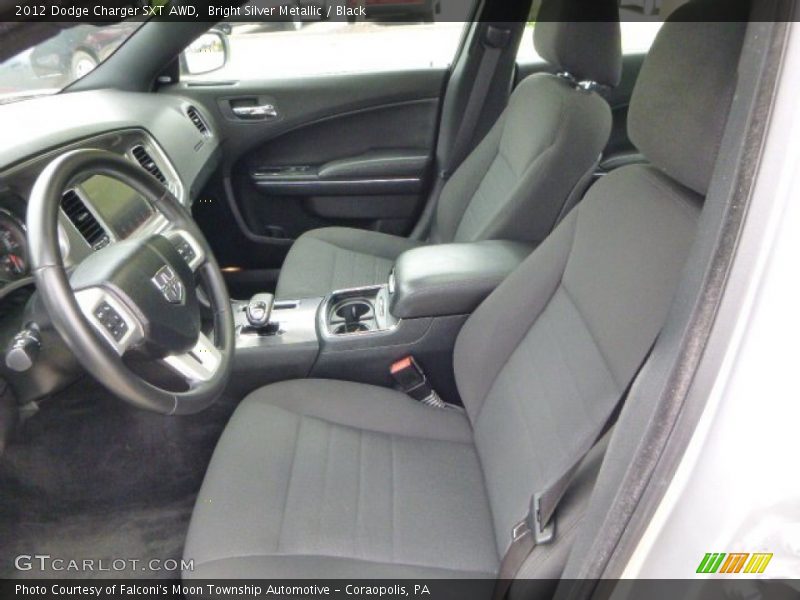 Bright Silver Metallic / Black 2012 Dodge Charger SXT AWD