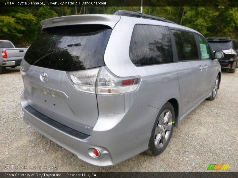Silver Sky Metallic / Dark Charcoal 2014 Toyota Sienna SE
