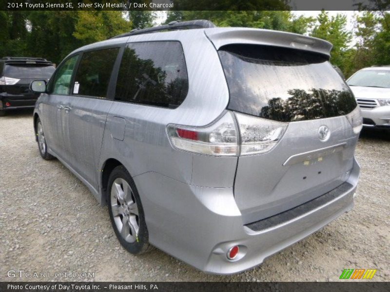 Silver Sky Metallic / Dark Charcoal 2014 Toyota Sienna SE