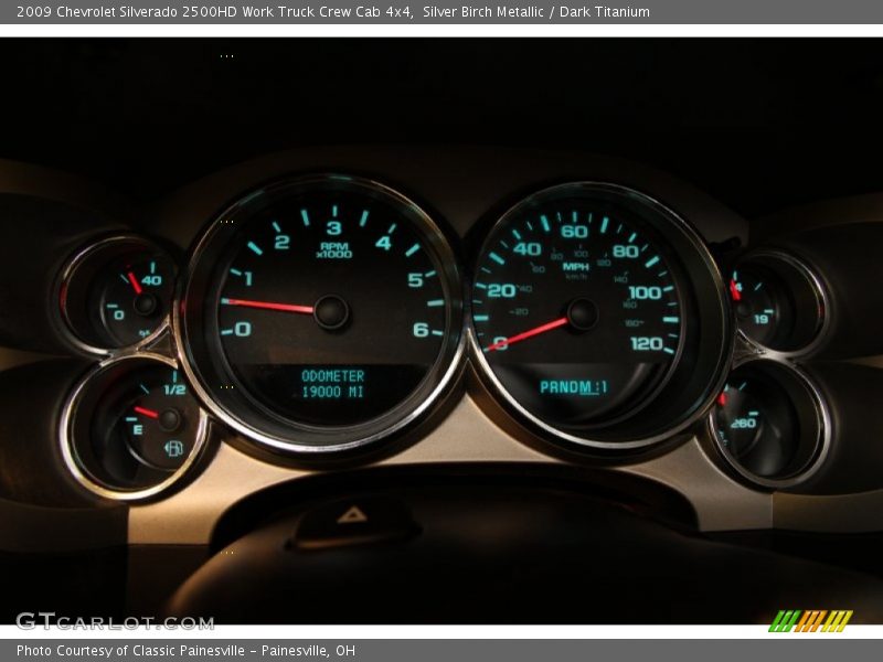 Silver Birch Metallic / Dark Titanium 2009 Chevrolet Silverado 2500HD Work Truck Crew Cab 4x4