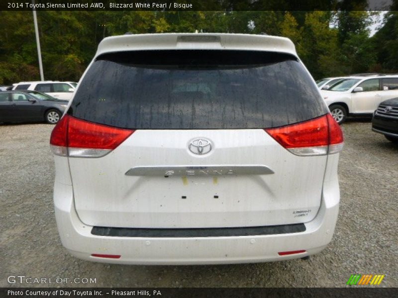 Blizzard White Pearl / Bisque 2014 Toyota Sienna Limited AWD