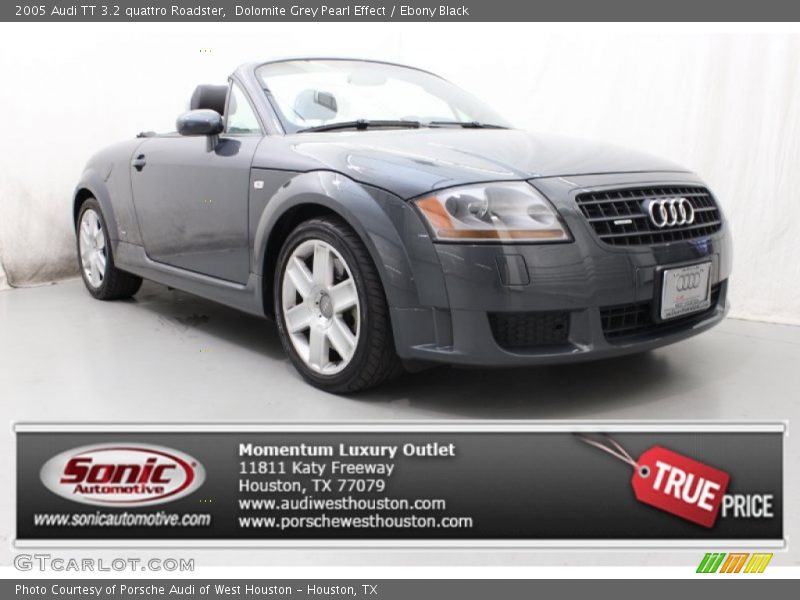 Dolomite Grey Pearl Effect / Ebony Black 2005 Audi TT 3.2 quattro Roadster