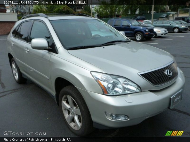 Millennium Silver Metallic / Black 2007 Lexus RX 350 AWD