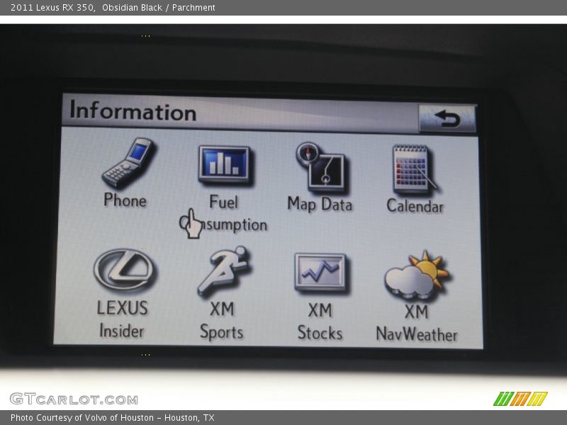 Obsidian Black / Parchment 2011 Lexus RX 350