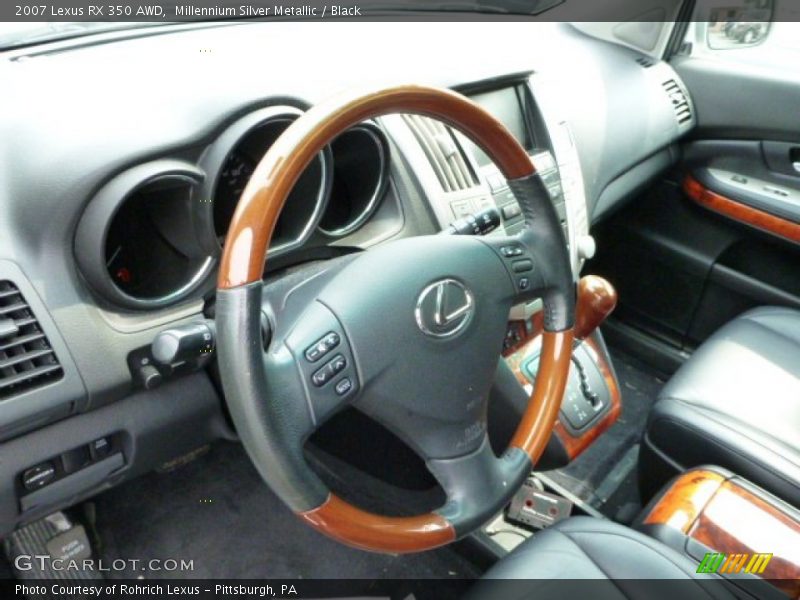 Millennium Silver Metallic / Black 2007 Lexus RX 350 AWD