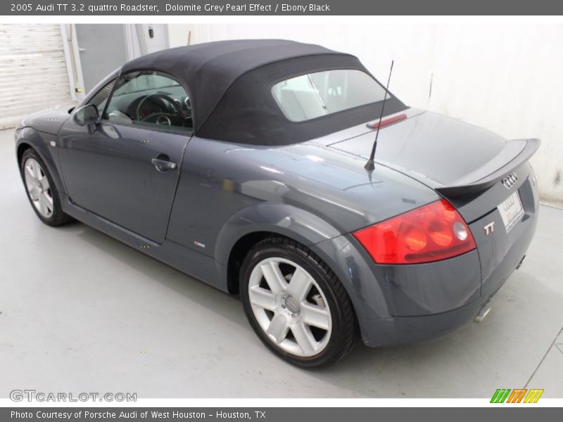 Dolomite Grey Pearl Effect / Ebony Black 2005 Audi TT 3.2 quattro Roadster