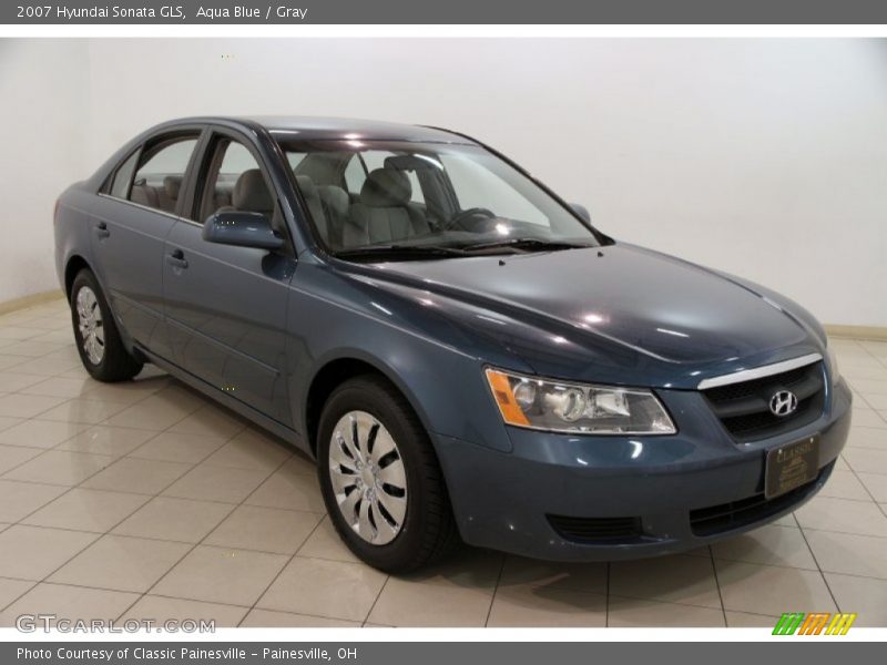 Aqua Blue / Gray 2007 Hyundai Sonata GLS