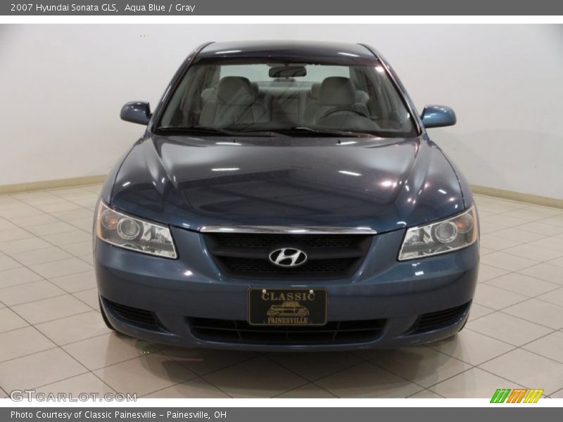 Aqua Blue / Gray 2007 Hyundai Sonata GLS