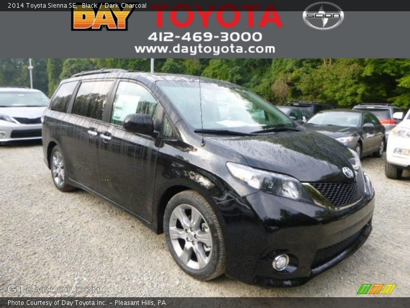 Black / Dark Charcoal 2014 Toyota Sienna SE
