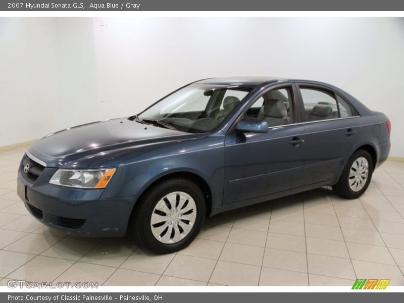 Aqua Blue / Gray 2007 Hyundai Sonata GLS