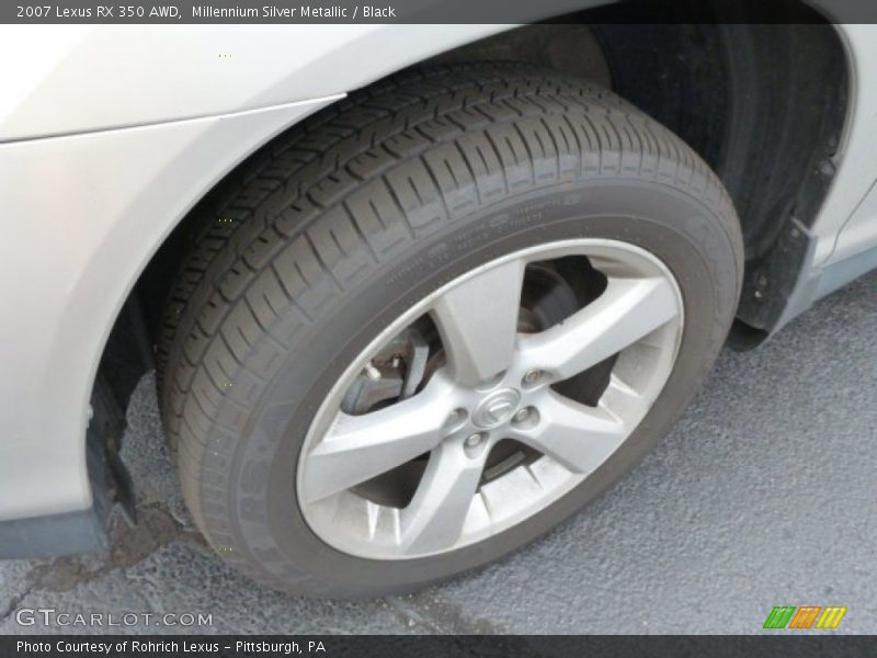 Millennium Silver Metallic / Black 2007 Lexus RX 350 AWD