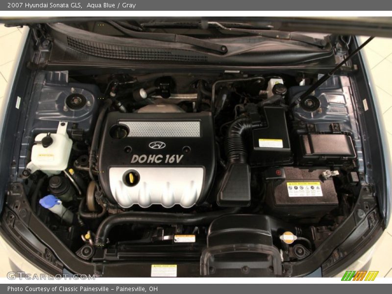 Aqua Blue / Gray 2007 Hyundai Sonata GLS