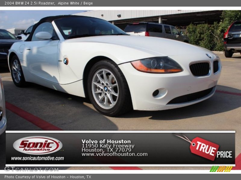 Alpine White / Beige 2004 BMW Z4 2.5i Roadster