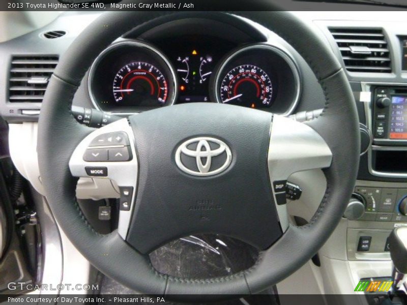 Magnetic Gray Metallic / Ash 2013 Toyota Highlander SE 4WD