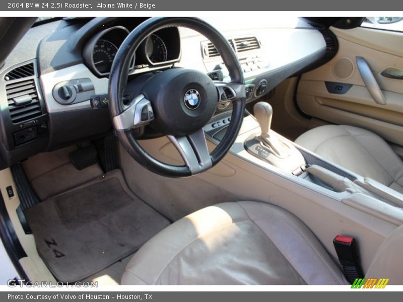 Alpine White / Beige 2004 BMW Z4 2.5i Roadster