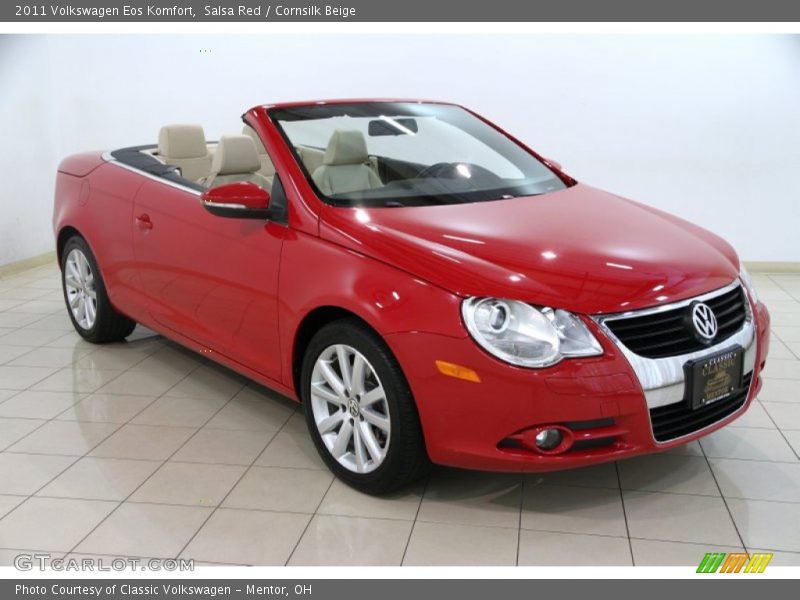 Salsa Red / Cornsilk Beige 2011 Volkswagen Eos Komfort
