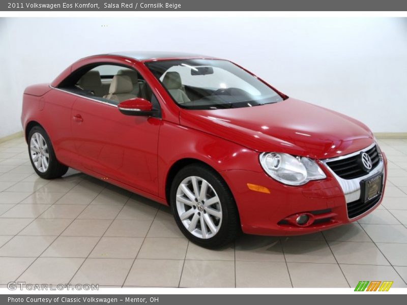 Salsa Red / Cornsilk Beige 2011 Volkswagen Eos Komfort