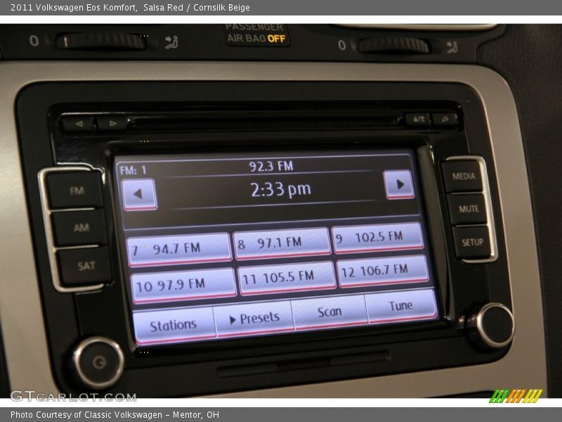 Salsa Red / Cornsilk Beige 2011 Volkswagen Eos Komfort