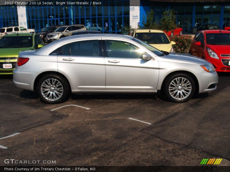 Bright Silver Metallic / Black 2012 Chrysler 200 LX Sedan