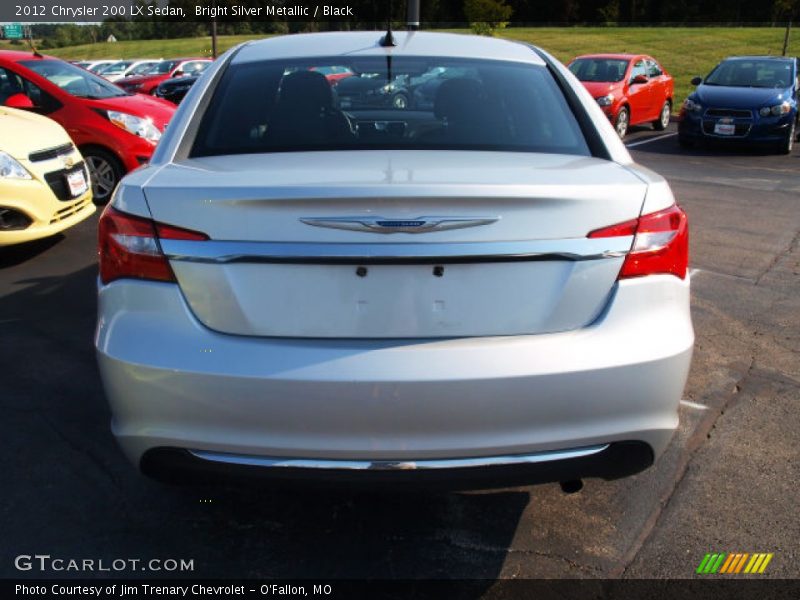 Bright Silver Metallic / Black 2012 Chrysler 200 LX Sedan