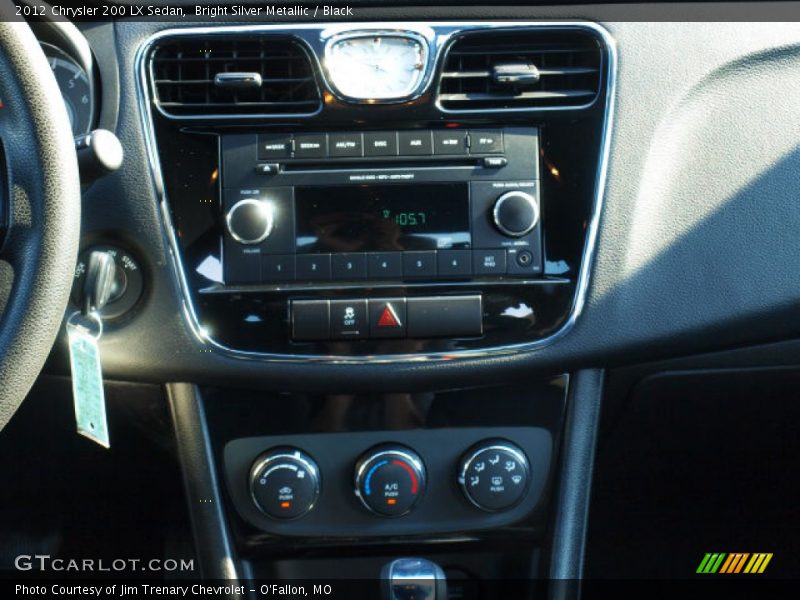 Bright Silver Metallic / Black 2012 Chrysler 200 LX Sedan