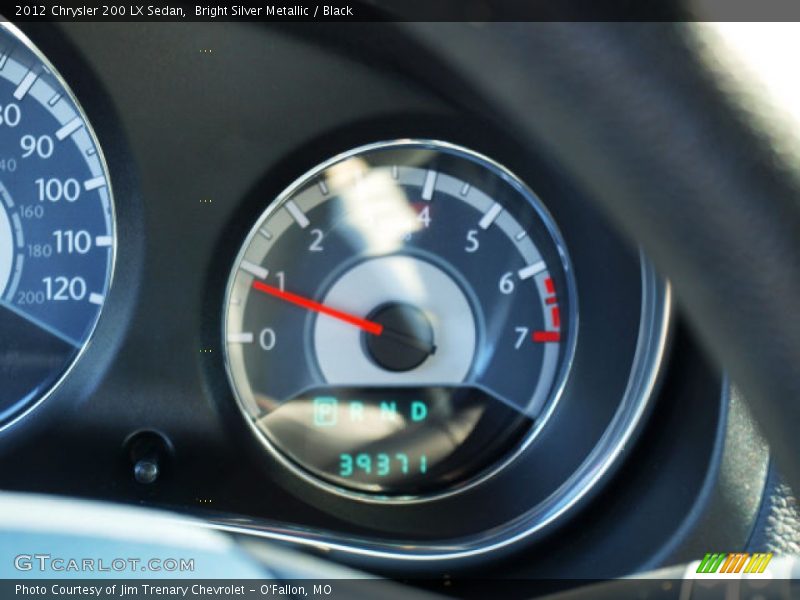 Bright Silver Metallic / Black 2012 Chrysler 200 LX Sedan