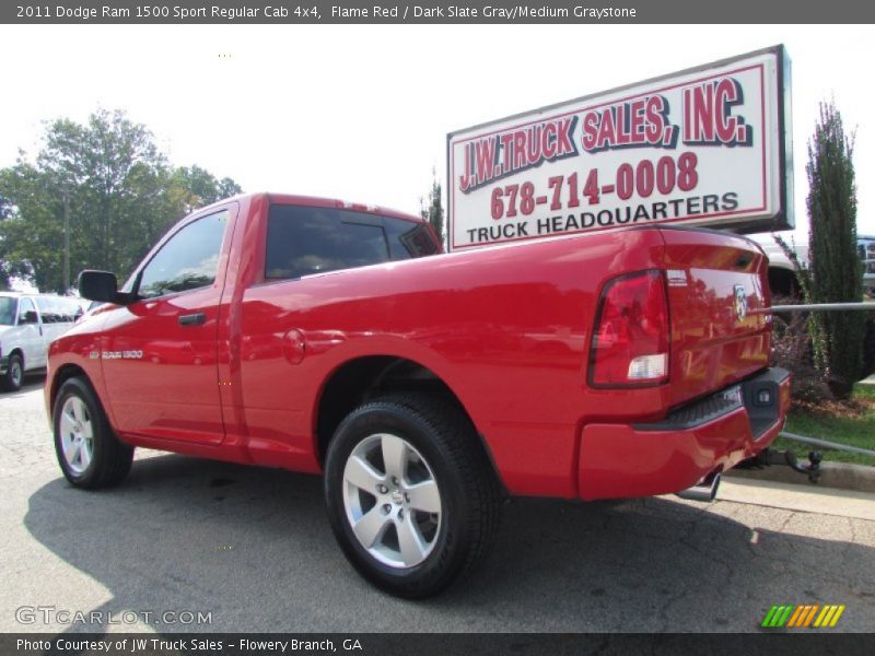 Flame Red / Dark Slate Gray/Medium Graystone 2011 Dodge Ram 1500 Sport Regular Cab 4x4