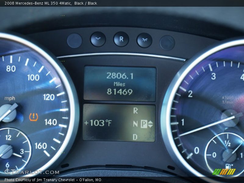 Black / Black 2008 Mercedes-Benz ML 350 4Matic
