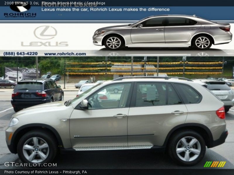 Platinum Bronze Metallic / Sand Beige 2008 BMW X5 3.0si