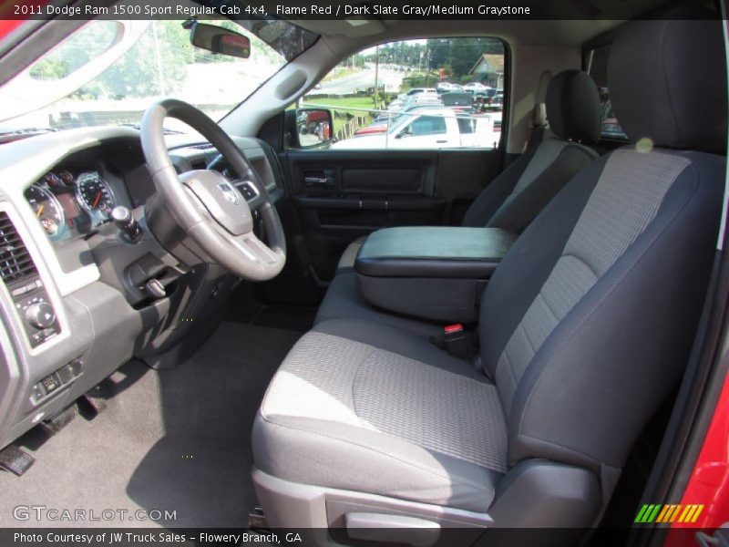 Flame Red / Dark Slate Gray/Medium Graystone 2011 Dodge Ram 1500 Sport Regular Cab 4x4