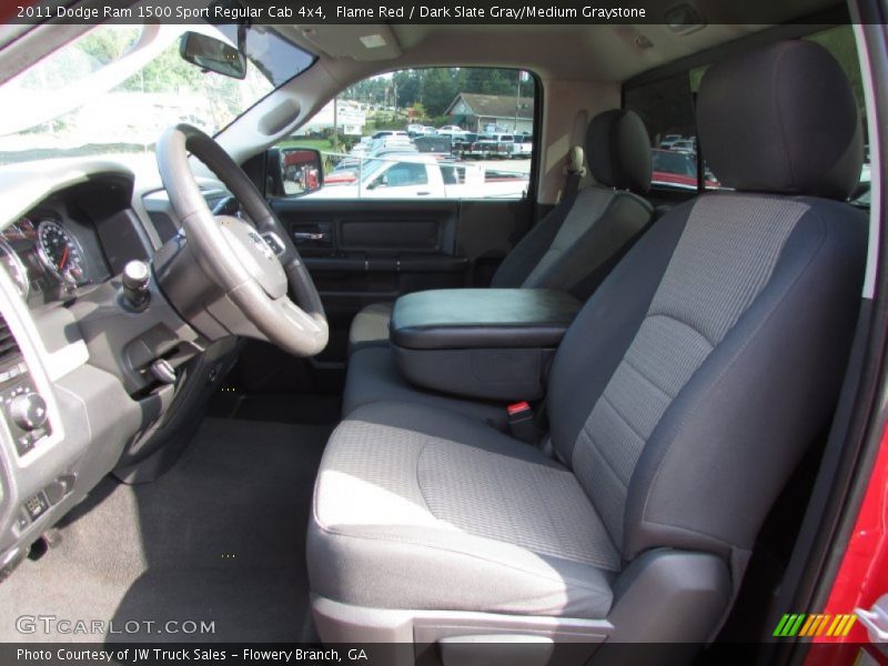 Flame Red / Dark Slate Gray/Medium Graystone 2011 Dodge Ram 1500 Sport Regular Cab 4x4