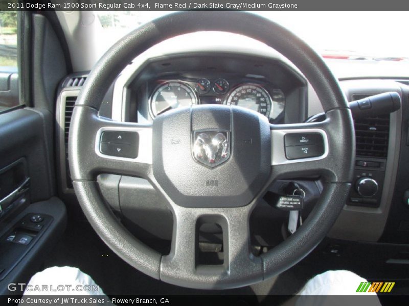 Flame Red / Dark Slate Gray/Medium Graystone 2011 Dodge Ram 1500 Sport Regular Cab 4x4