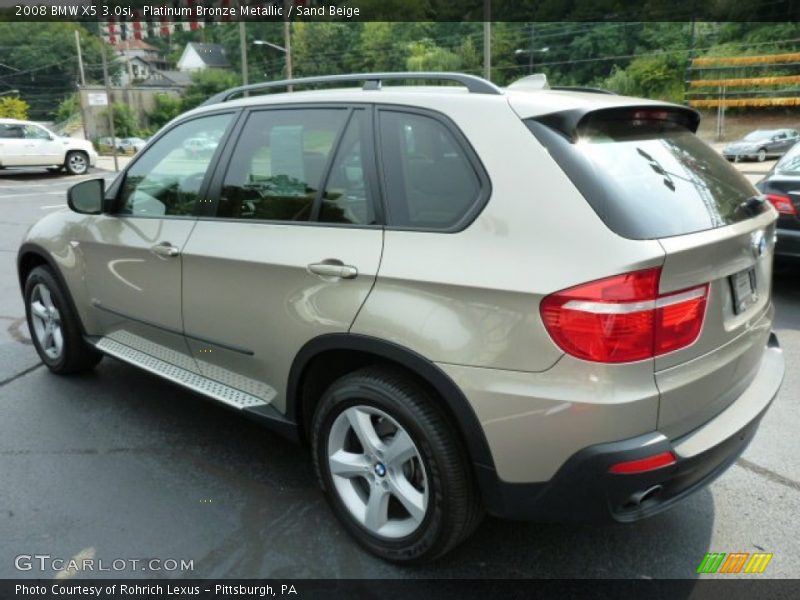Platinum Bronze Metallic / Sand Beige 2008 BMW X5 3.0si