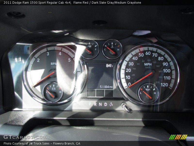 Flame Red / Dark Slate Gray/Medium Graystone 2011 Dodge Ram 1500 Sport Regular Cab 4x4