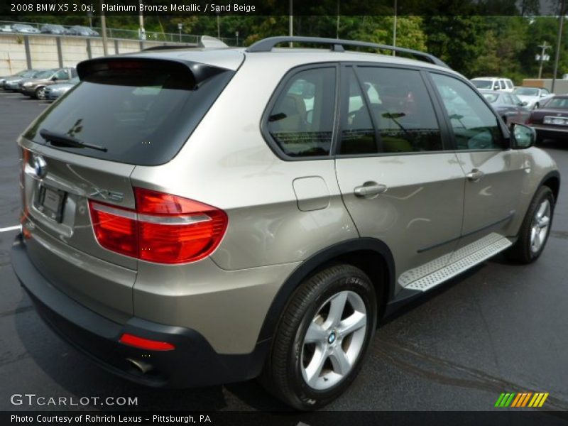 Platinum Bronze Metallic / Sand Beige 2008 BMW X5 3.0si