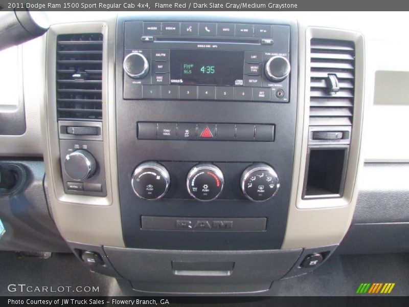 Flame Red / Dark Slate Gray/Medium Graystone 2011 Dodge Ram 1500 Sport Regular Cab 4x4