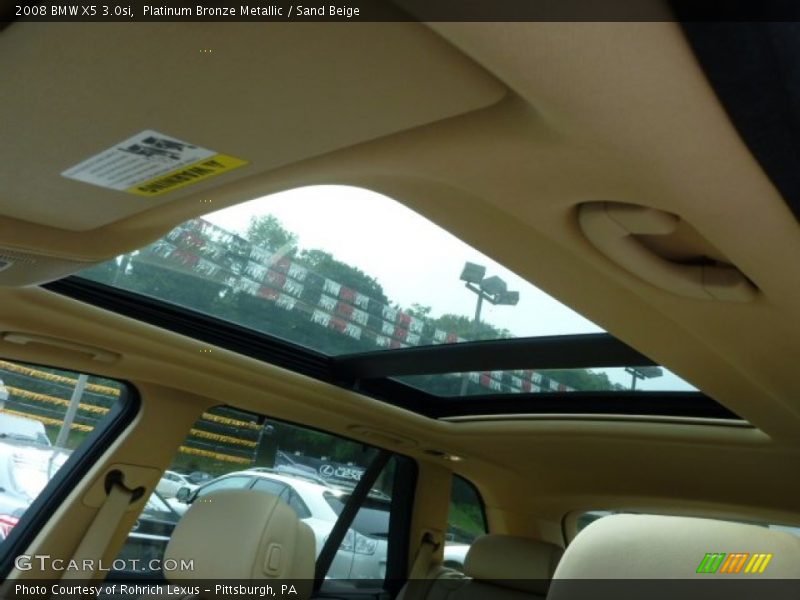 Platinum Bronze Metallic / Sand Beige 2008 BMW X5 3.0si