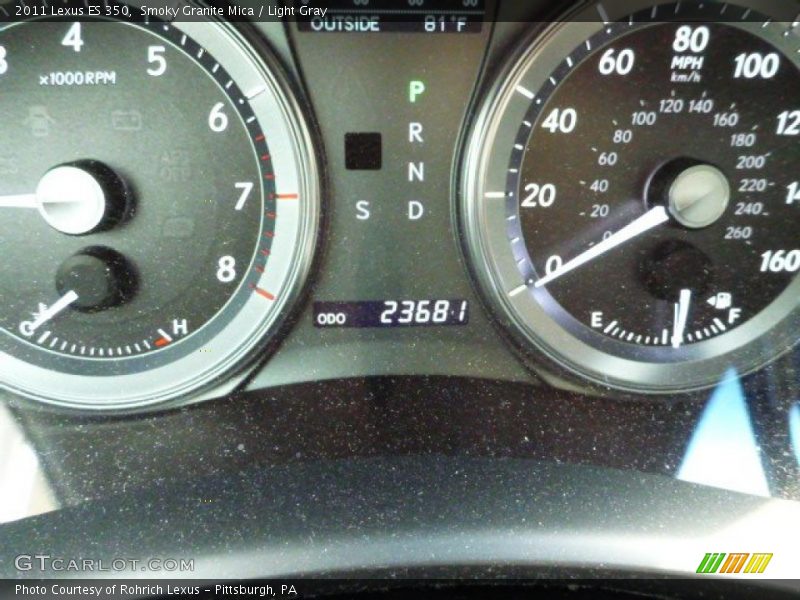 Smoky Granite Mica / Light Gray 2011 Lexus ES 350