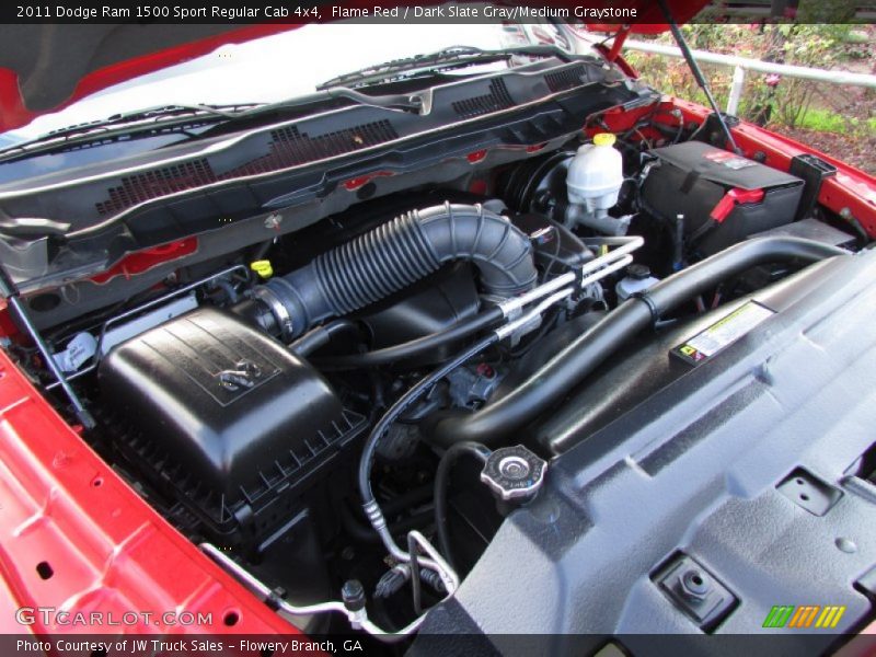 Flame Red / Dark Slate Gray/Medium Graystone 2011 Dodge Ram 1500 Sport Regular Cab 4x4