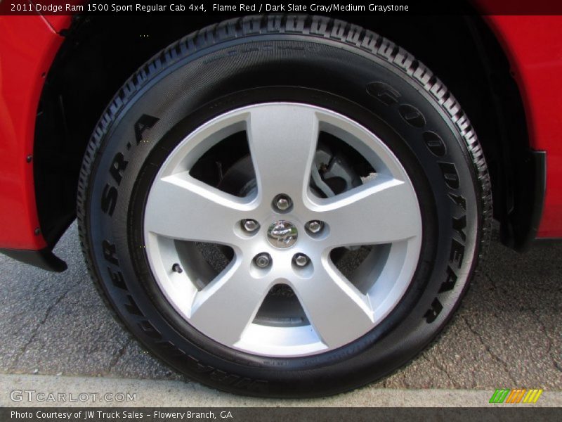 Flame Red / Dark Slate Gray/Medium Graystone 2011 Dodge Ram 1500 Sport Regular Cab 4x4