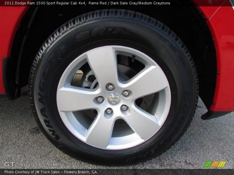 Flame Red / Dark Slate Gray/Medium Graystone 2011 Dodge Ram 1500 Sport Regular Cab 4x4