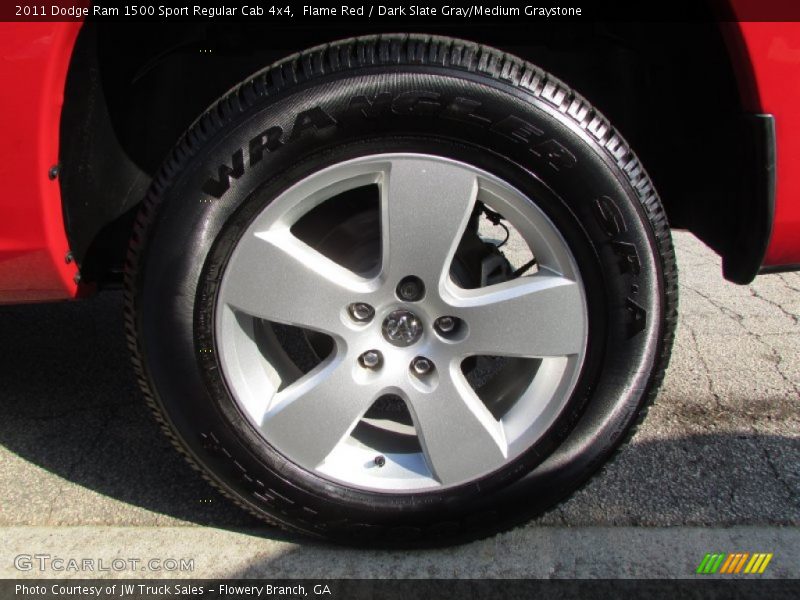 Flame Red / Dark Slate Gray/Medium Graystone 2011 Dodge Ram 1500 Sport Regular Cab 4x4