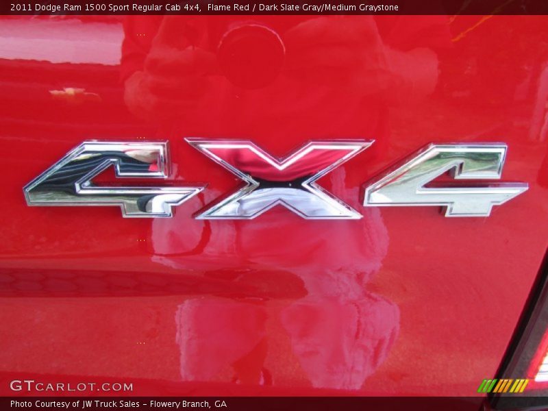 Flame Red / Dark Slate Gray/Medium Graystone 2011 Dodge Ram 1500 Sport Regular Cab 4x4